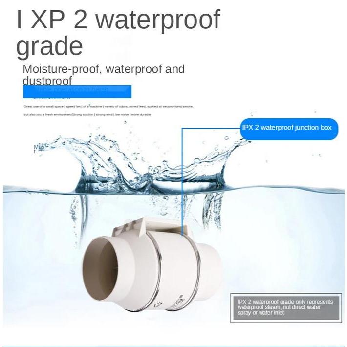 4 Inch Exhaust Fan Booster Fan Wall Duct mini Inline Exhaust Blower