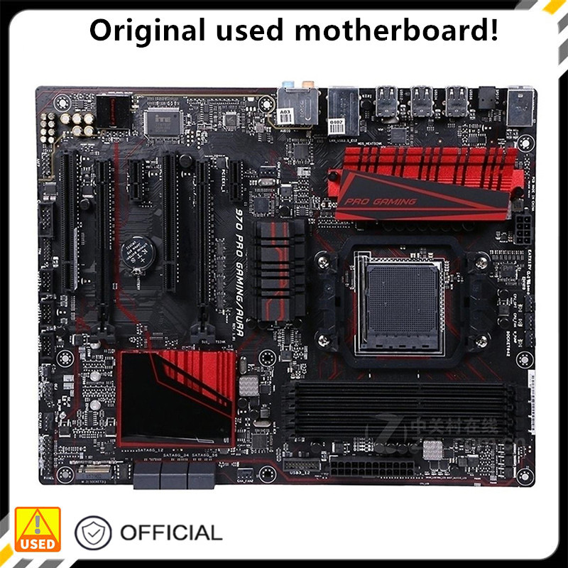 UsedFor 970 PRO GAMING/AURA 970A Motherboard Socket AM3+ DDR3 SATA3 USB3.0 M.2 For AMD 970 Original 