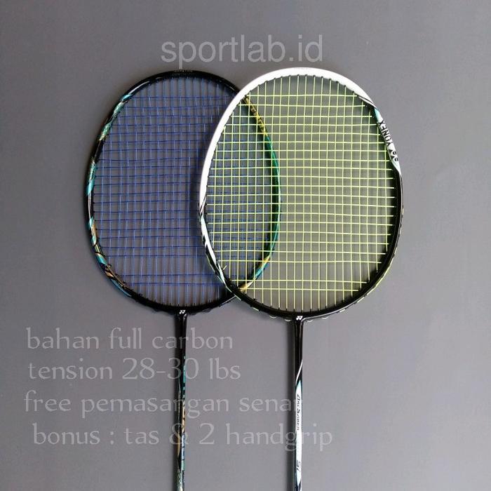 [ 28-30 LBS ] RAKET FULL CARBON FREE HAND GRIP + TAS
