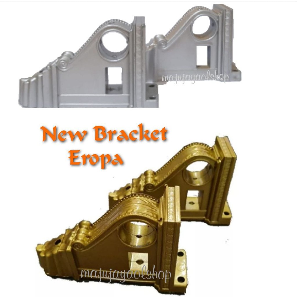 2 PCS BRACKET / PENYANGGA BATANG GORDEN MODEL EROPA