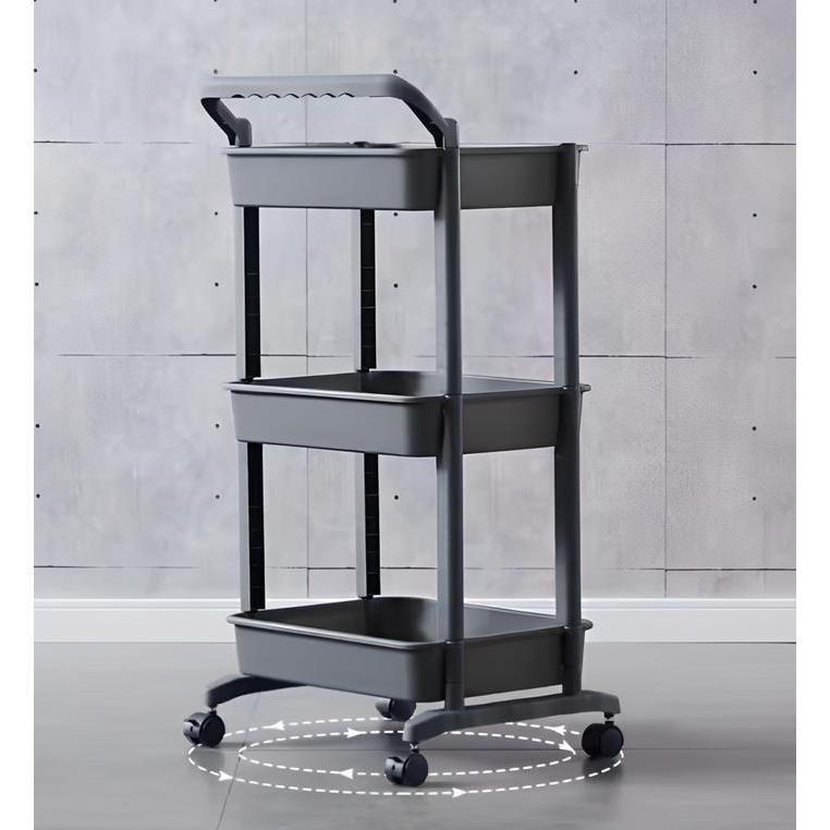 Rak Troli Roda 3 Susun Rak Kamar Tidur Rak Dorong Trolley Baju Bayi Tbk