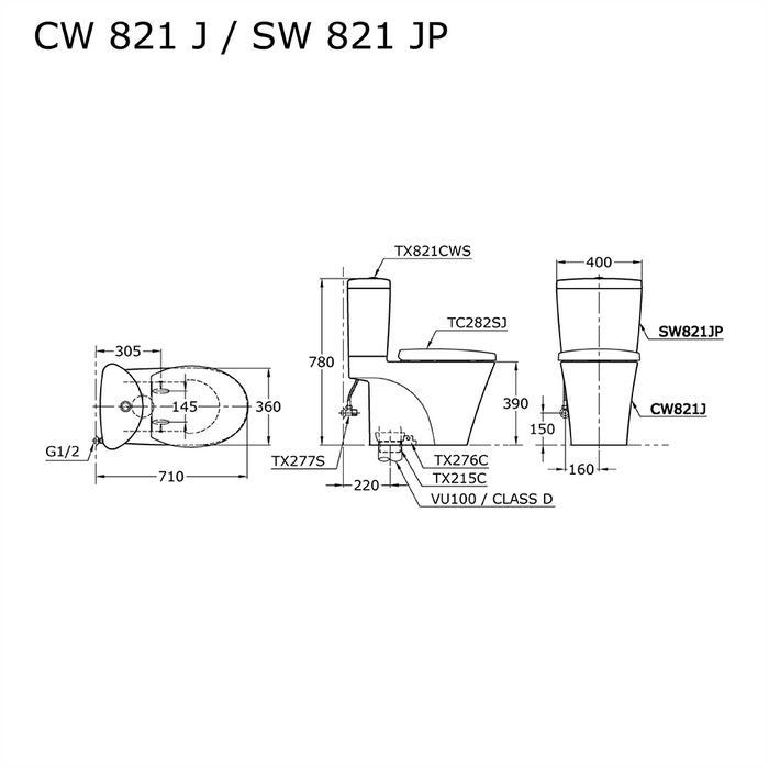 TOTO Kloset CW821J/SW821JP