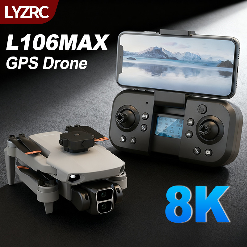 2025 L106 Max Drone 8K Professional Gps Hd Dual Camera Photography 3Km Obstacle Avoidance Brushless