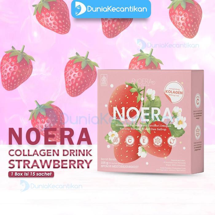 SALE New Noera Collagen Drink Strawberry No Sugar Minuman Serbuk Kolagen Termurah