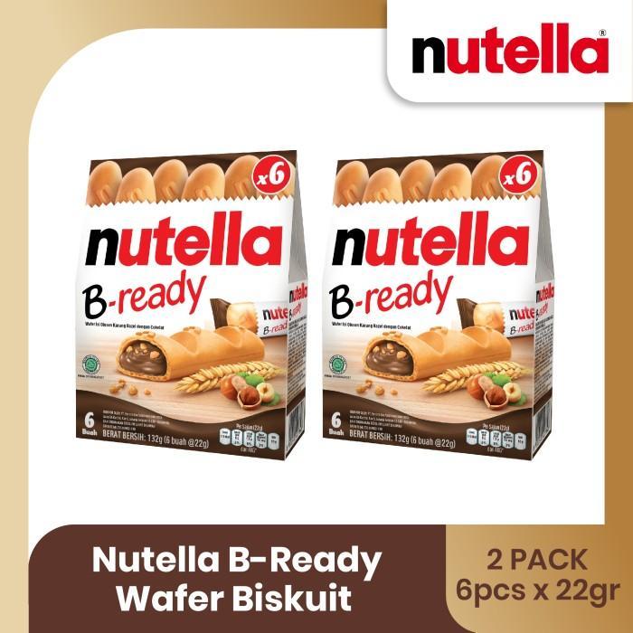 (ORIGINAL) HYA NUTELLA B-READY WAFER BISKUIT 132GR - TWINPACK TERMURAH TERPOPULER