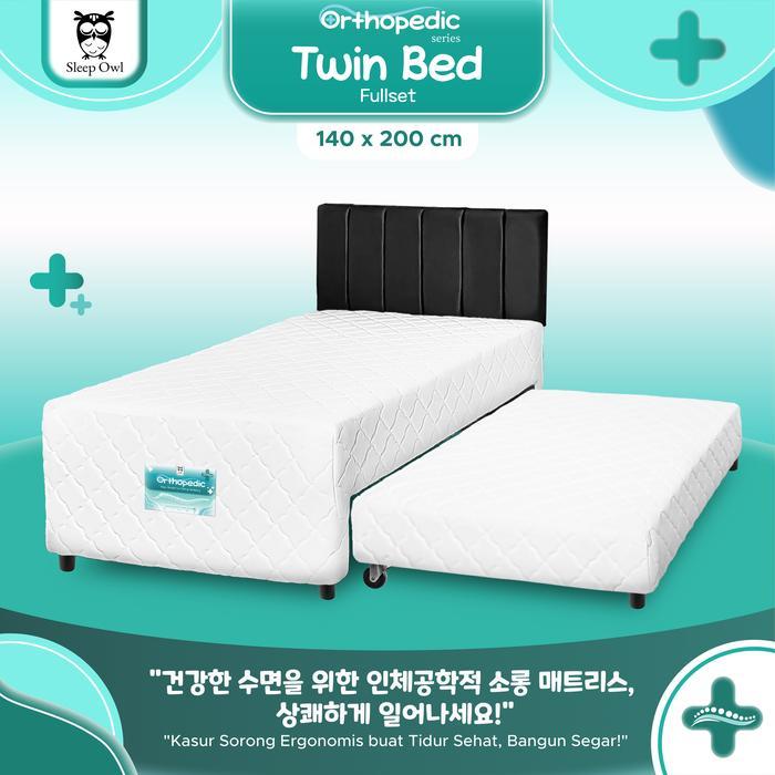 SLEEP OWL SPRINGBED 2IN1 ORTHOPEDIC REBONDED 140 X 200 KASUR SORONG ANAK 2 IN 1