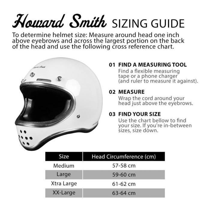 Howard Smith Bobber Retro Helm Full Face - Black Doff