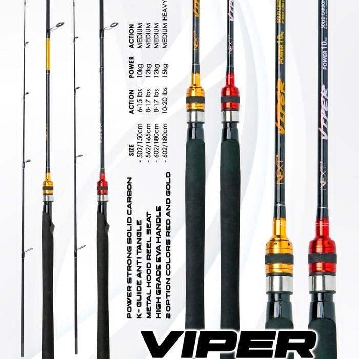 joran pancing next viper 165 180 cm carbon solid