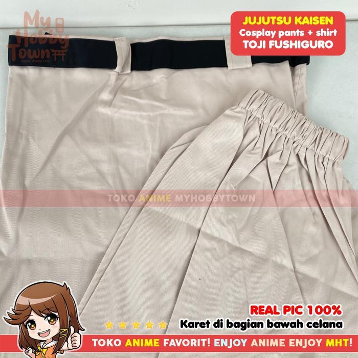 KOSTUM COSPLAY SET KAOS CELANA FUSHIGURO TOJI JUJUTSU KAISEN