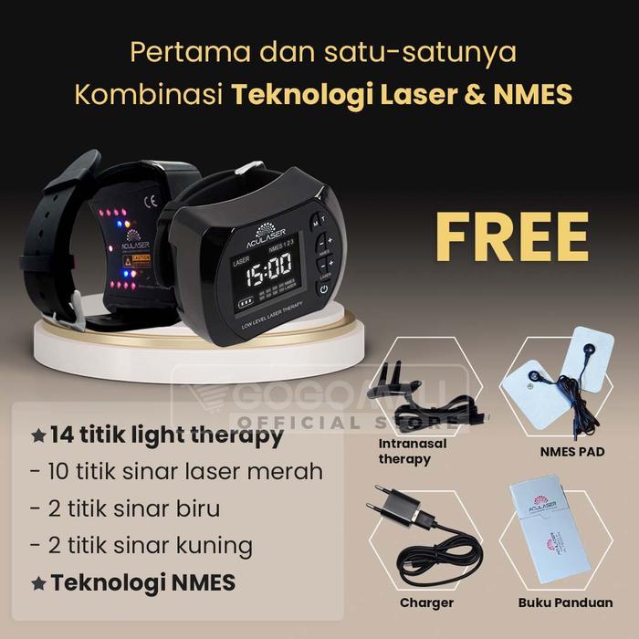 ACULASER ULTIMATE 14 TITIK LASER + NMES TERAPI LASER GO HEALTHY