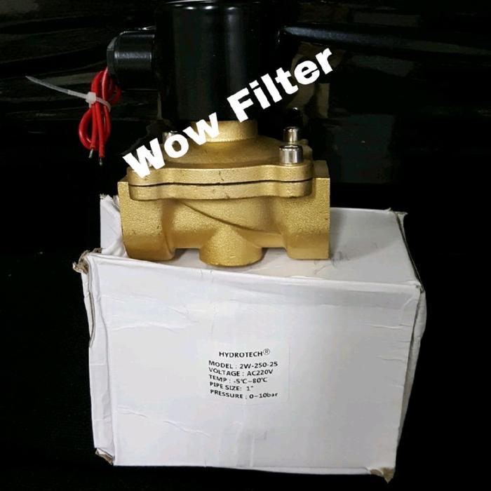 Selenoid valve kuningan 1inch 220v NC merk hydrotech