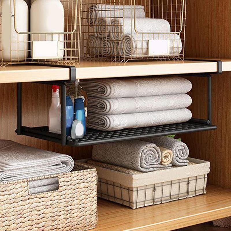 Hanging Net Basket Home Large Capacity Hanging Under The Cabinet Storage Shelves Spices Dishes