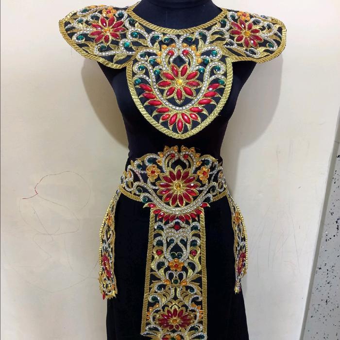 bordir renda dada sabuk tambang payet