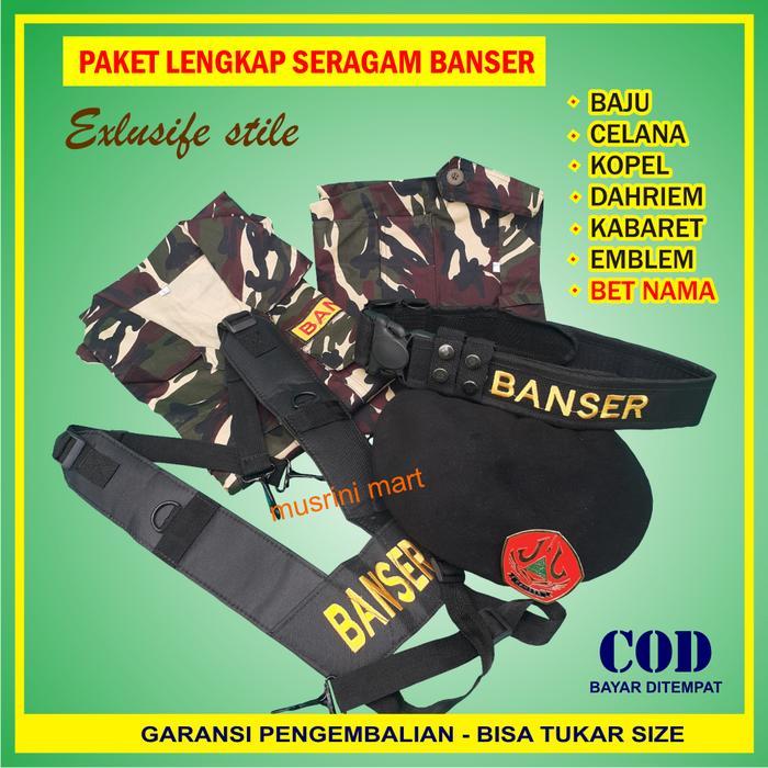 Baju Seragam Pdl Banser Doreng Nasional Paket Lengkap Exlusife Tahan Luntur Jahitan Rapi High