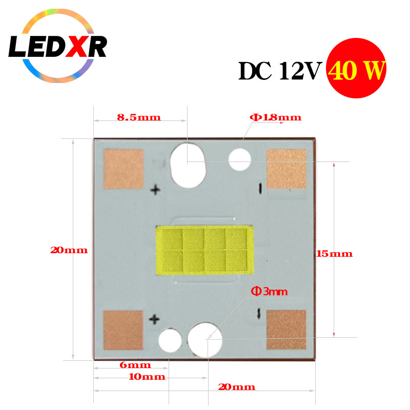 DC 12V led 3570 led chip led 12V car light headlight motorcycle spotlight 40W white light bright