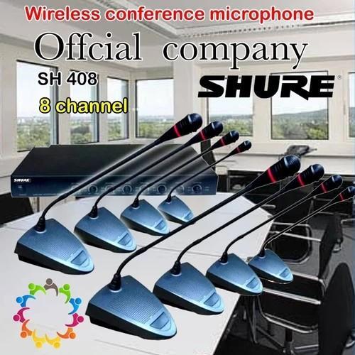 MIC WIRELESS MEJA SHURE SH 408 MIC CONFERENCE PROFESSIONAL 8 MIC MEJA
