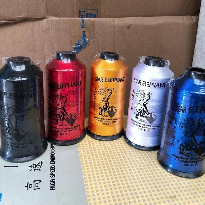 jq41- Benang Bordir Rayon / Star Elephant 150 Gr