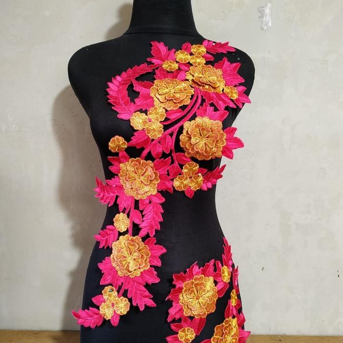 jq41- Renda Bordir Gamis Dress Kebaya Modern