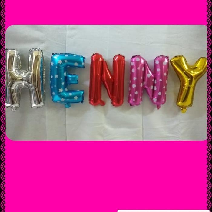 Balon Voil Huruf dan Angka.. spt gambar