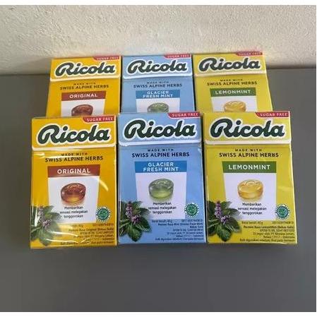 New RICOLA - Permen Sugar Free Pelega Tenggorokan