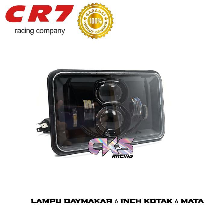 LAMPU DAYMAKER 6 MATA KOTAK 4X6 CR7 RXKING WIN GLPRO VESPA HONDA DLL