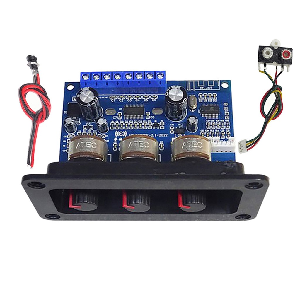 2.1 Channel Bluetooth 5.0 Audio Amplifier Board 2X25W+50W Subwoofer Class D Amplifier Board Kit With