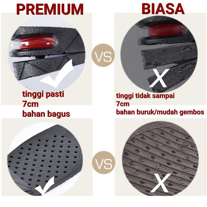 gzmu- Insole Penambah Tinggi Badan Premium Alas Sepatu Pria Wanita Insole Peninggi Badan