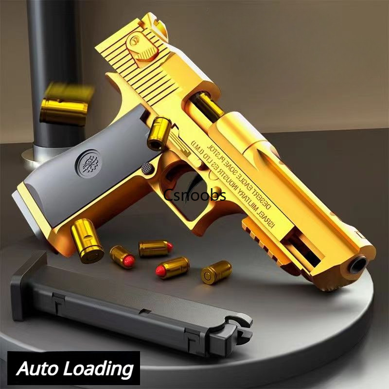 Mechanical Automatic Desert Eagle Toy Gun Shell Ejection Airsoft Pistol Continuous Firing Soft