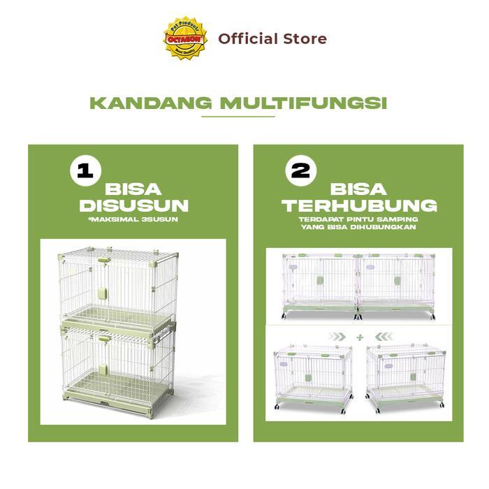 KANDANG OCTAGON - KANDANG BESI PREMIUM TEBAL MULTIFUNGSI KANDANG HEWAN