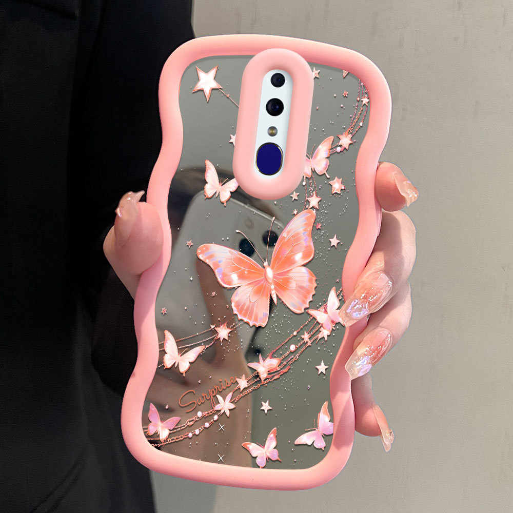 Casing Hp Untuk OPPO F11 Mirror Cassing Phone Berbagai Warna Case Mode Kupu Kesing MKL 4102 JZ