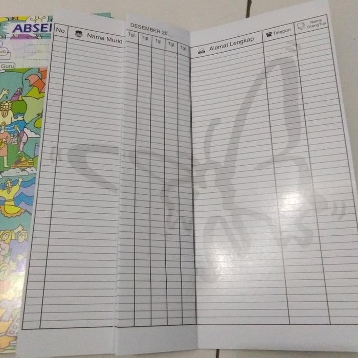 Absensi Sekolah Minggu / Absensi / Buku Absensi / Buku Absensi Sekolah Ready