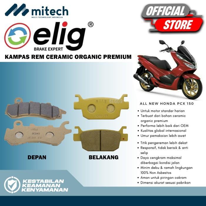 Elig Kampas Rem Depan Belakang Honda Pcx 150 Cbs Em164 - Em380