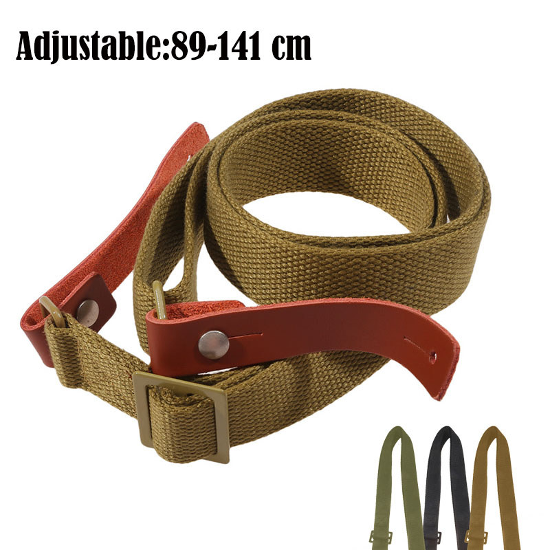 Original Gun Sling Airsoft Hunting Shooting Adjustable Leather Two Point Ak Rifle Strap Outdoor