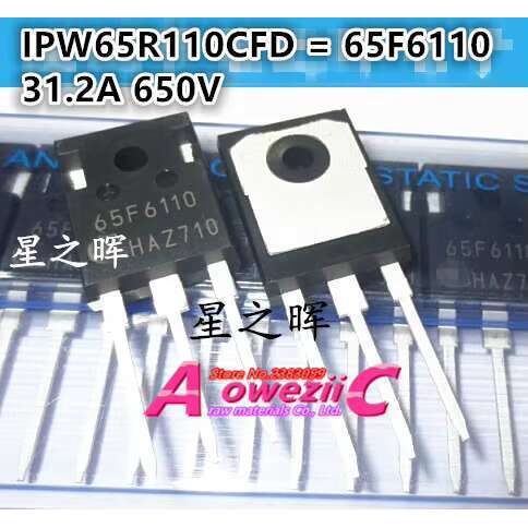 Aoweziic 2018+ 100% New Imported Original Ipw65R041Cfd 65F6041 Ipw65R080Cfd 65F6080 Ipw65R110Cfd