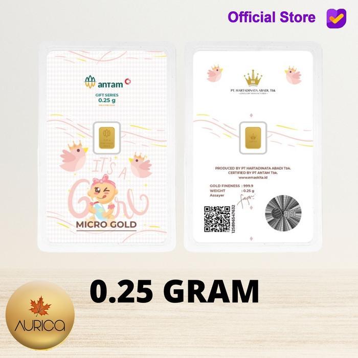 Logam Mulia Micro Gold Antam Hartadinata 0.25 Gram Baby Girl 2
