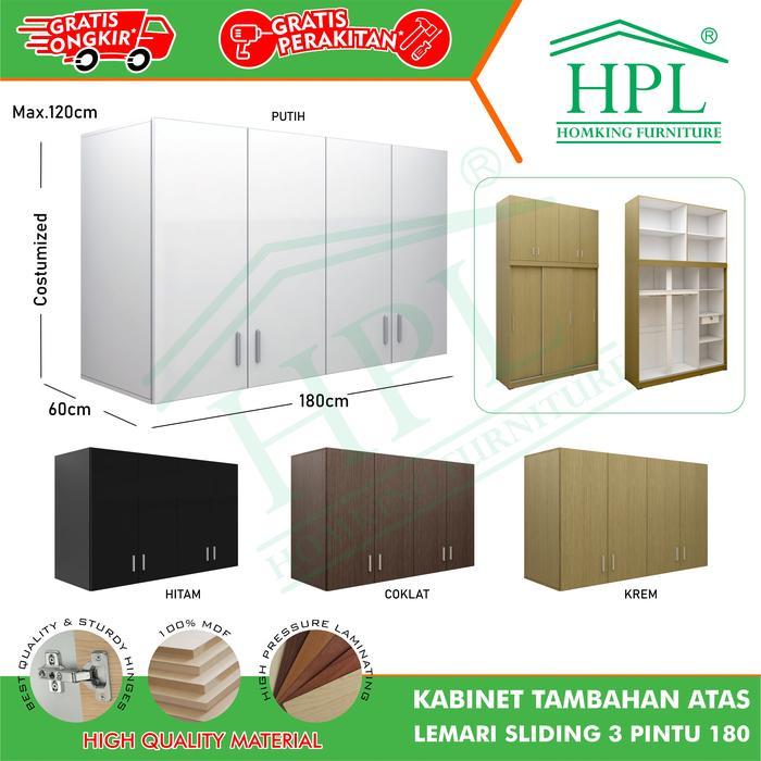 Lemari Pakaian Hpl Sliding Door 3 Pintu Cermin