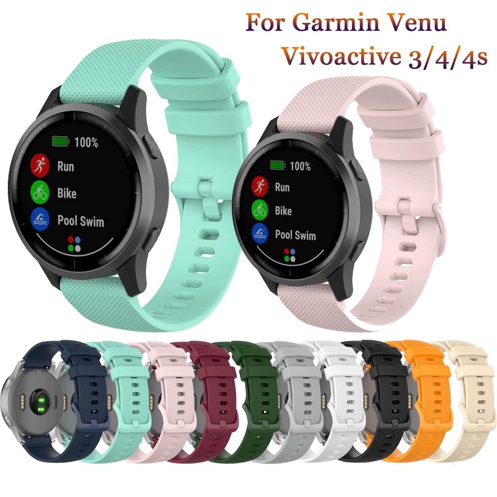 18Mm 20Mm 22Mm Watch Strap For Garmin Venu Vivoactive 3 Silicone Wristband Strap For Garmin