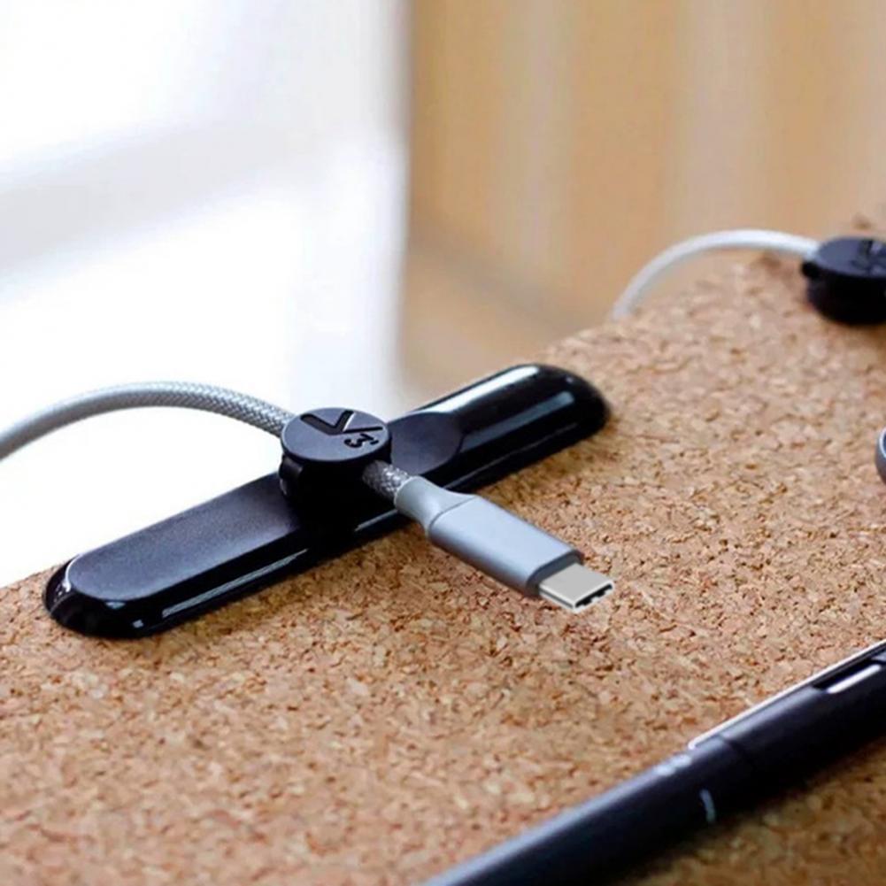 Cable Clip Magnetic Adsorption Practical PVC Desktop Mini Cord Tidy Organizer Winder Storage Cable A