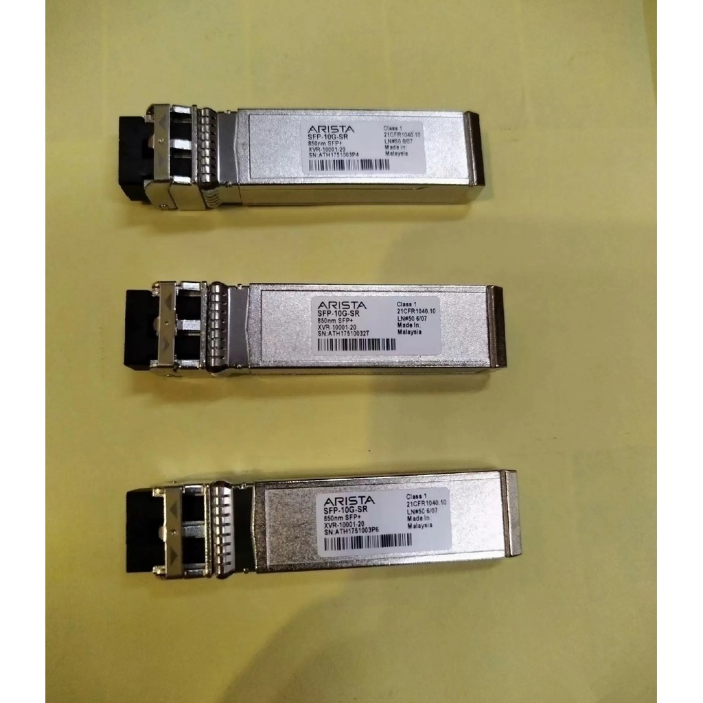 Arista Transceiver Sfp 10G Sr 850Nm Sfp+ Xvr-10001-20 Xvr-00002-02 Arista 10Gb Fiber Optical Module