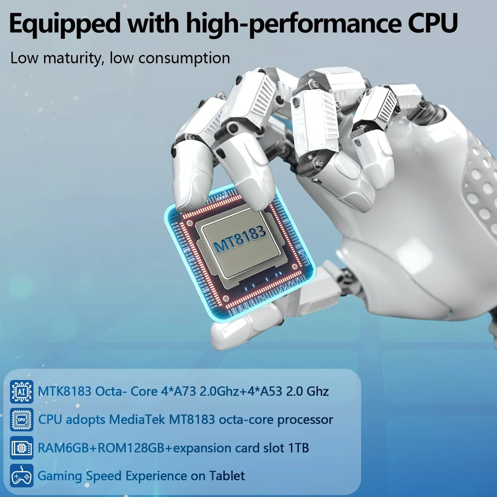 Hot Pepper Tablet DT40 6GB RAM 128GB ROM + 1TB Expansion 10.1-inch IPS Full HD MTK8183 7000mAh 13MP 