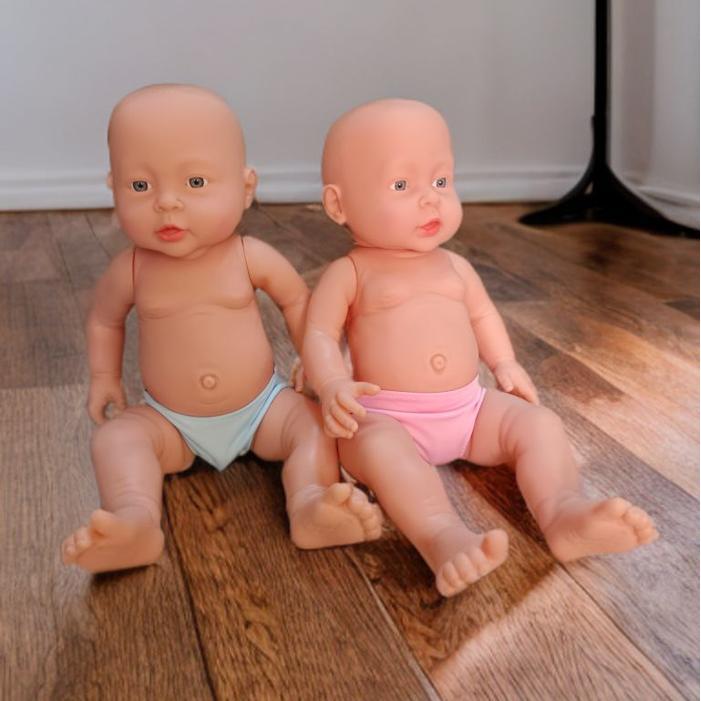 Berkualitas Boneka Bayi Telanjang Karet Lentur Perempuan Laki-Laki Ukuran 38 cm untuk Praktek Bidan