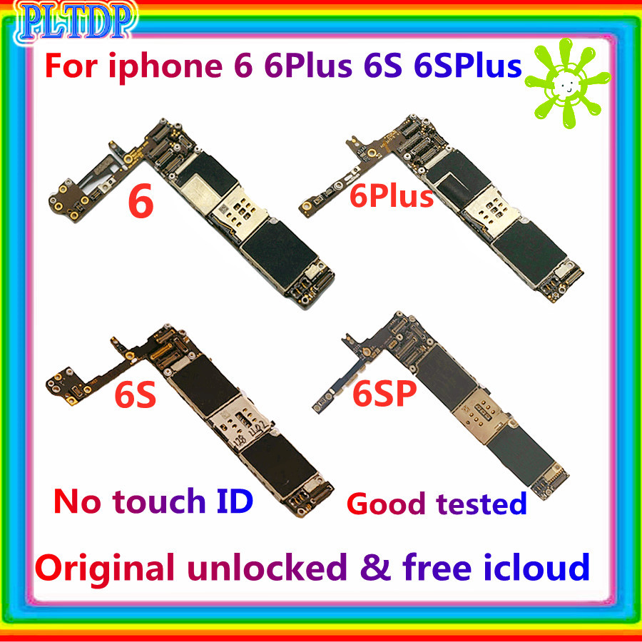 Original Unlocked No Touch ID For IPhone 5 5S 5SE 5C 6 Plus 6S Plus Motherboard 100% Tested Logic Bo