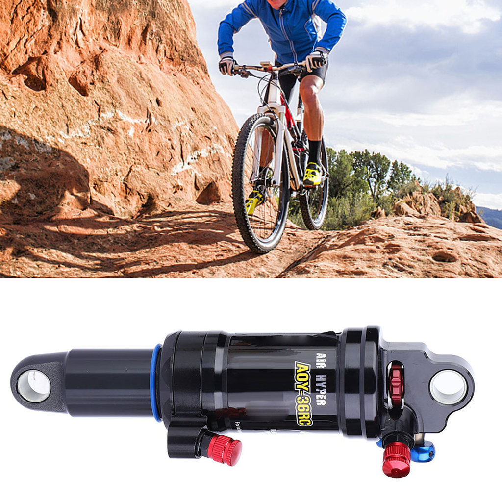 Bike Shock Absorber Mountain Bike Shock Absorber 165mm Steel Adjustable Damping Rear Shock Accessory