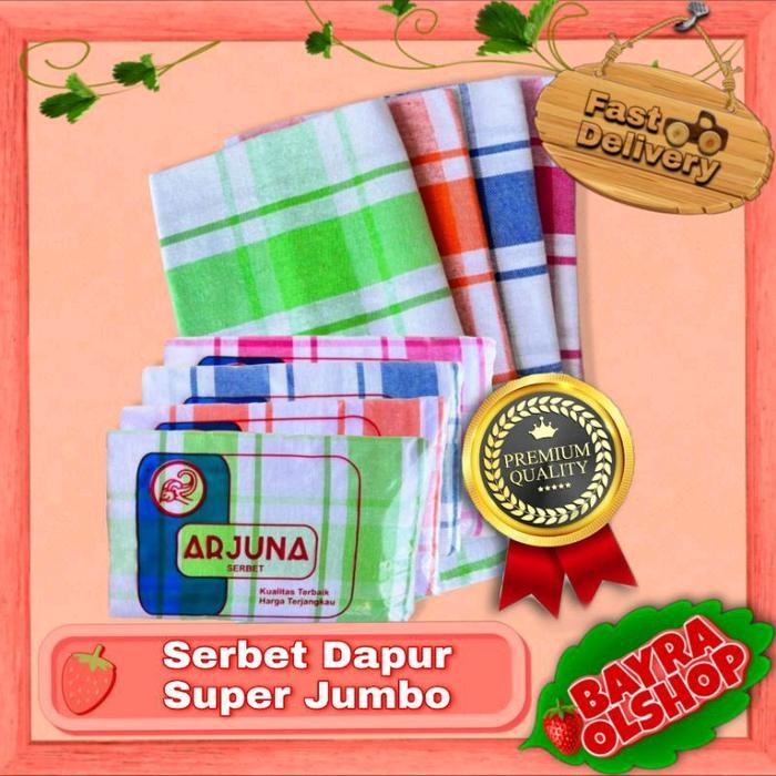 Serbet Dapur Super Jumbo 60X55Cm / Serbet Tebal Isi 12Pcs / Serbet Isi Selusin Original