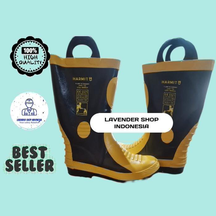 xkcv- Sepatu Pemadam Kebakaran Harmit / Fireman Boots / Sepatu Damkar / Safety Fire Boots