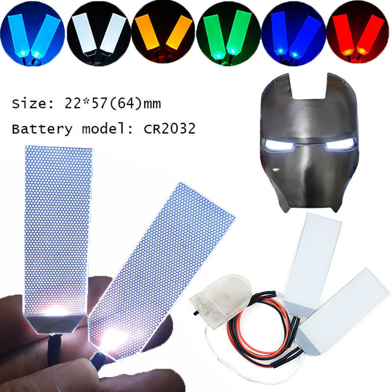 DIY Led Light Eyes Kits for Tony Stark Helmet Mask Glow Eyes Lights Modified Halloween Cosplay Masks