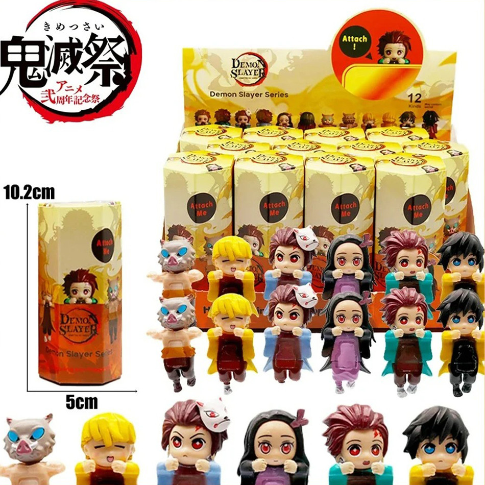 2025 Demon Slayer Hippers Blind Box Mini Action Figures Collectible Decoration Kids Toys Mystery