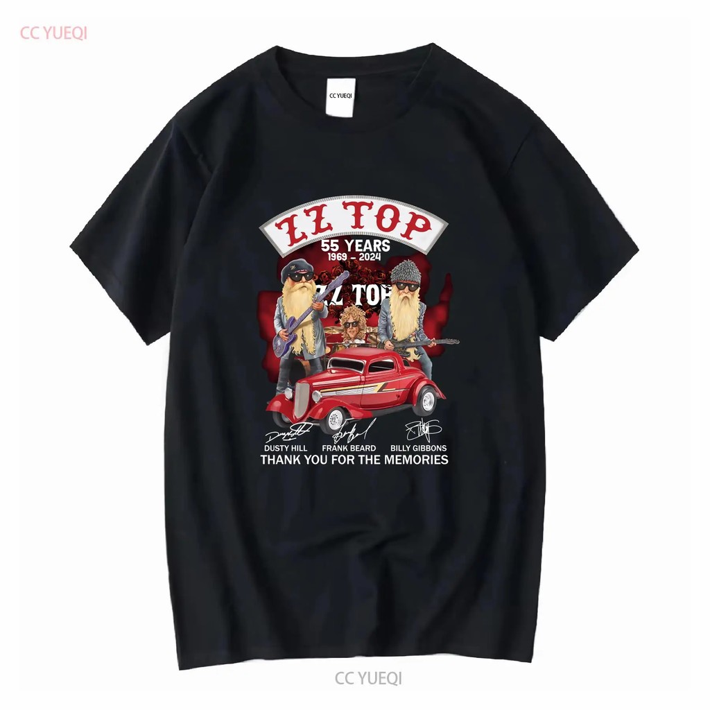 Zz Top Signature 55 Years T Shirt Thank You For The Memories Fans long or short sleeves vintage