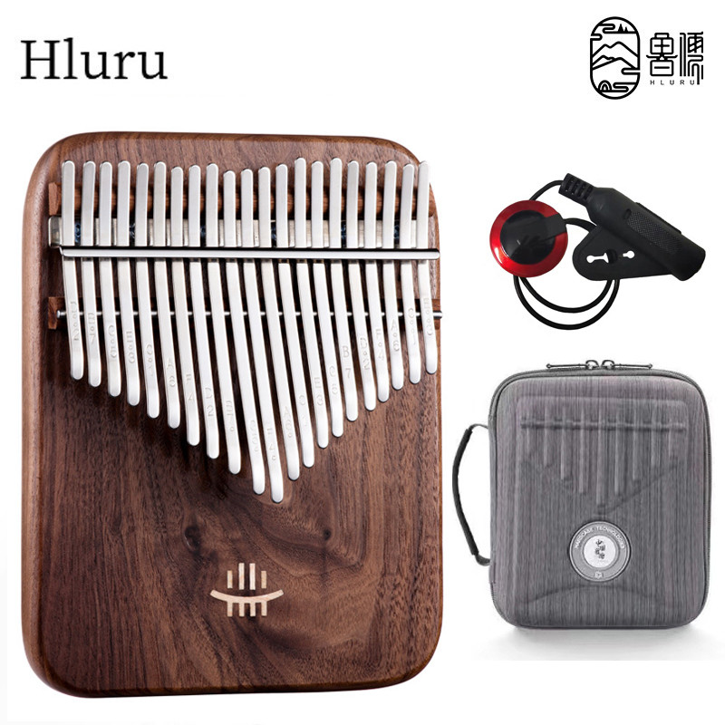 Hluru 17/21 Keys Kalimba Professional Thumb Piano Full Solid Wood Black Walnut Kalimba Finger Piano