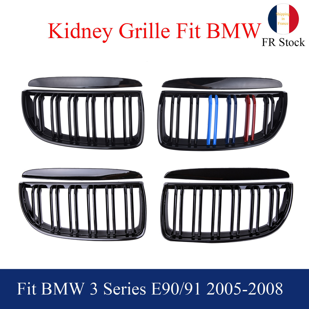 Front Kidney Grill Gloss Black M Color Fit BMW 3 Series E90 E91 2005